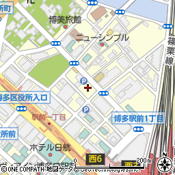 Ｄパーキング博多駅前１丁目ＰＳ第４駐車場周辺の地図