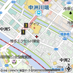 セブンイレブン博多中洲大通り店周辺の地図