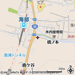 徳島県海部郡海陽町奥浦橋ノ本11周辺の地図