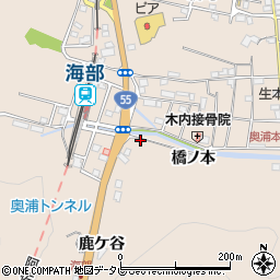 徳島県海部郡海陽町奥浦橋ノ本13周辺の地図