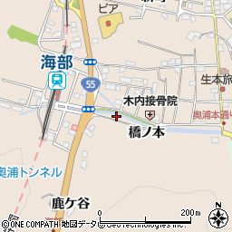 徳島県海部郡海陽町奥浦橋ノ本9周辺の地図