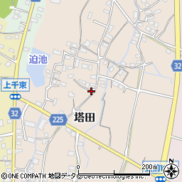 福岡県豊前市塔田141周辺の地図