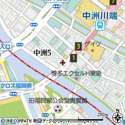 カレーハウスＣｏＣｏ壱番屋博多区中洲店周辺の地図