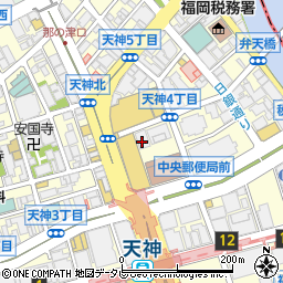 田川洋食 天神 パフェ 黄ごん焼き あにおん周辺の地図