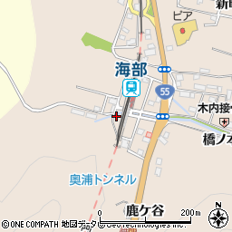 徳島県海陽町（海部郡）奥浦（一宇谷）周辺の地図
