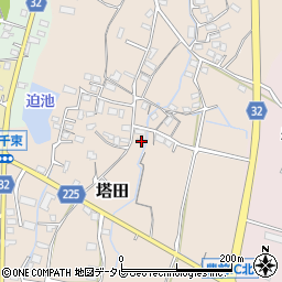 福岡県豊前市塔田143周辺の地図