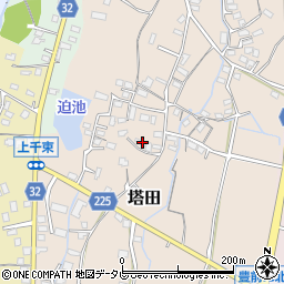 福岡県豊前市塔田297周辺の地図