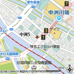 福岡県福岡市博多区中洲5丁目2-6周辺の地図