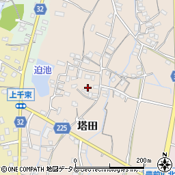 福岡県豊前市塔田287周辺の地図