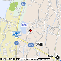 福岡県豊前市塔田306周辺の地図