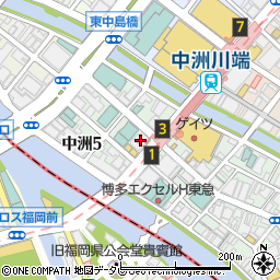 博多酒処 ゆう亭 中洲本店周辺の地図