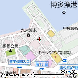 長崎県漁連　福岡事業所周辺の地図