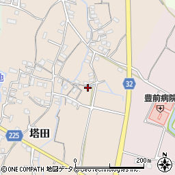 福岡県豊前市塔田250周辺の地図