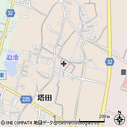 福岡県豊前市塔田257周辺の地図