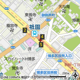 祇園駅周辺の地図