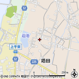 福岡県豊前市塔田303周辺の地図