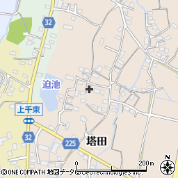 福岡県豊前市塔田283周辺の地図