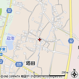 福岡県豊前市塔田262周辺の地図