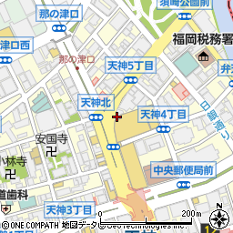 ローソン福岡天神四丁目店周辺の地図