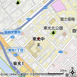 福岡県福岡市博多区東光周辺の地図