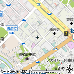 福岡県福岡市博多区冷泉町周辺の地図