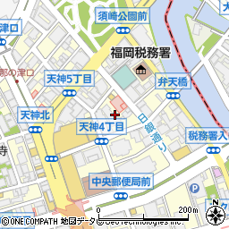大賀薬局　北天神店周辺の地図