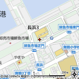 株式会社福岡市中央卸売市場鮮魚市場アキラ水産　事務所周辺の地図
