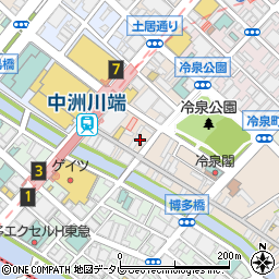 なぎの木 中洲川端店周辺の地図