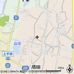 福岡県豊前市塔田361周辺の地図