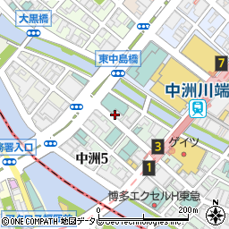博多　土鍋炊きごはん　あさひ　中洲店周辺の地図