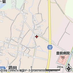 福岡県豊前市塔田243周辺の地図