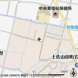 高知県香美市土佐山田町岩積周辺の地図