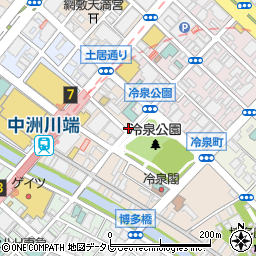 焼肉 もつ鍋 一慶 上川端店周辺の地図