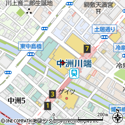福岡アジア美術館周辺の地図
