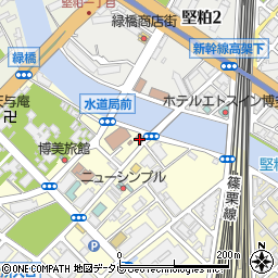 博多駅前一郵便局周辺の地図