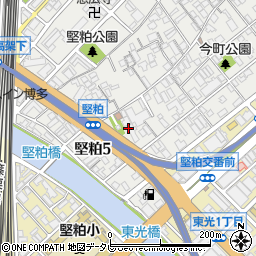 福岡県福岡市博多区堅粕4丁目13周辺の地図