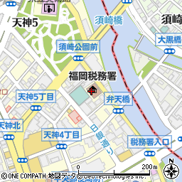 福岡税務署周辺の地図