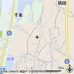 福岡県豊前市塔田374周辺の地図