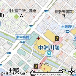 福岡県福岡市博多区下川端町周辺の地図