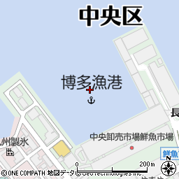 博多漁港周辺の地図