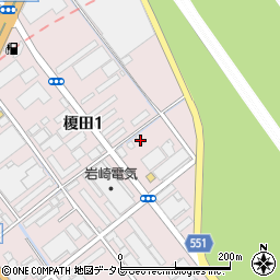 大井産業株式会社　榎田工場周辺の地図