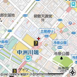 福岡県福岡市博多区下川端町1-8周辺の地図