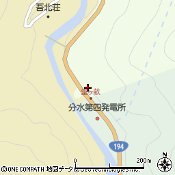 高知県吾川郡いの町下八川乙周辺の地図