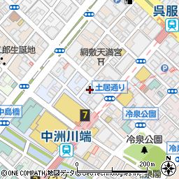 福岡県福岡市博多区下川端町1-338周辺の地図