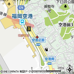 バジェットレンタカー福岡空港店周辺の地図