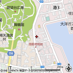 福岡県福岡市中央区港3丁目1-10-1周辺の地図