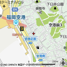ＪＡ福岡市東部　空港前支店周辺の地図