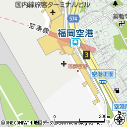 コクミンドラッグ福岡空港店周辺の地図