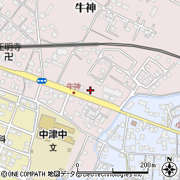 大分県中津市牛神223-3周辺の地図