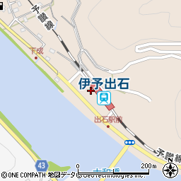 愛媛県大洲市長浜町上老松12-5周辺の地図